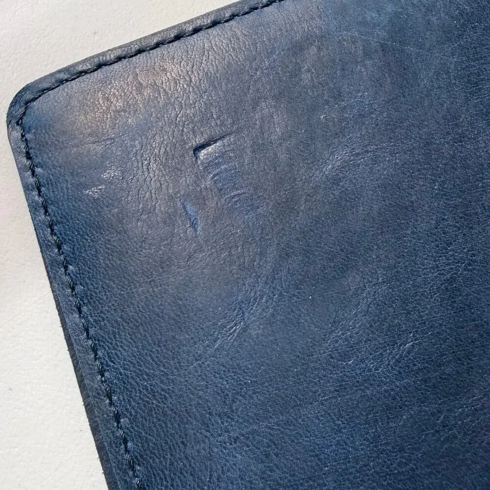 Innovative Journaling Seabreeze Leather Journal Handmade Deckle Edge Paper Navy